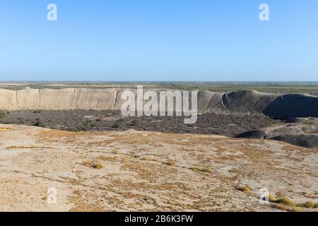 The oldest of the five Merv cities is Erk kala, an Achaemenid city dated from the 6th century BC.  Located in Turkmenistan. Previously Margush. Stock Photo