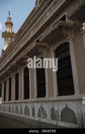 Mosque with ornate Islamic architectural features Stock Photo
