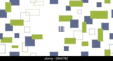 Seamless pattern from rectangles and squares. Vector illustration. Isolated elements on a white background. Stock Vector