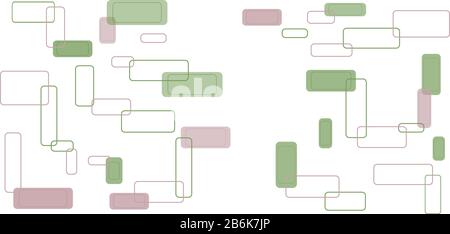Seamless pattern from various rectangles. Vector illustration. Isolated elements on a white background. Stock Vector