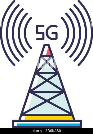 5g internet isolated icons speedy network Vector Image