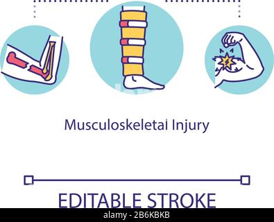 lung damage line icon, outline symbol, vector illustration, concept ...