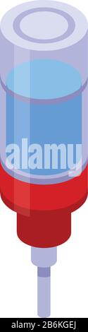 Hamster water bottle icon, isometric style Stock Vector
