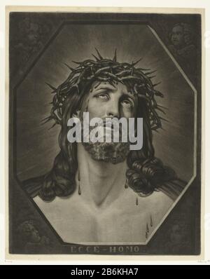 Ecce gay (title object) Christ with the crown of thorns, and a mantle. (John 19.5.) . Manufacturer : print maker: Charles Howard Hodges to painting of: Guido ReniPlaats manufacture: Amsterdam Date: 1806 - 1837 Physical characteristics: mezzotint and etching material: paper Technique: mezzotint / etching dimensions: plate edge: H 570 mm × W 430 mm Subject: Christ alone (also called 'Ecce Gay) Stock Photo