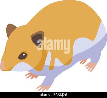 Puppy hamster icon, isometric style Stock Vector