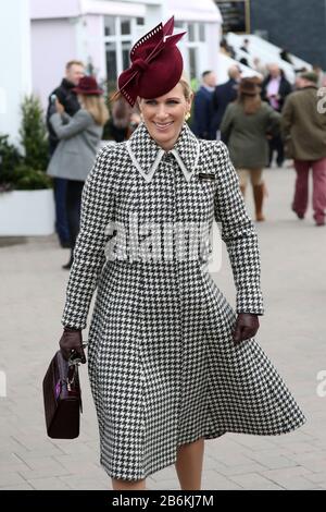 Zara Tindall arriving at the Cheltenham Festival 2025 on St Patricks ...