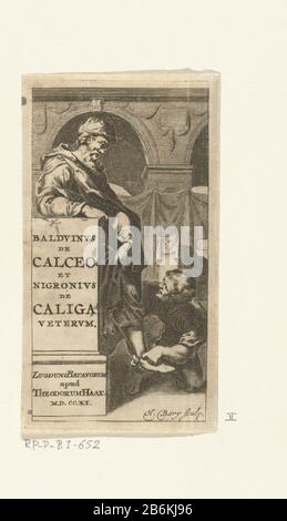 A clerk pulls his master shoe to Title Page for B Balduinus