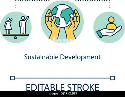 Sustainability Development And World Environmental Concept With Green City  And Ecology Friendly Vector Illustration Stock Illustration - Download  Image Now - iStock