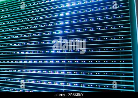 Closeup of pixels on an a plasma TV screen. Stock Photo