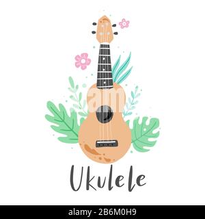 Etiqueta De Nome Óptica desenho animado de capybara ukulele