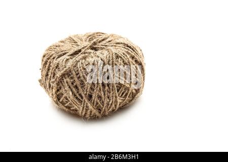 a tangle of string and twine isolated on white