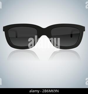 Sunglasses on gray background Stock Vector