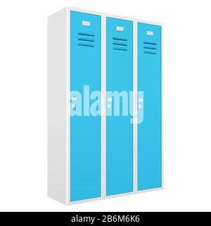Blue lockers row Stock Vector