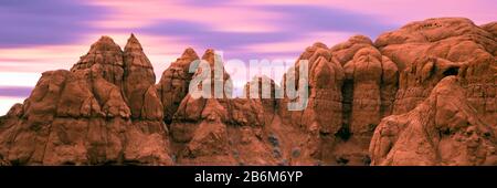 Rock formations at sunrise, Kodachrome Basin State Park, Utah, USA Stock Photo