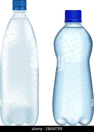 Plastic bottles of water Stock Vector