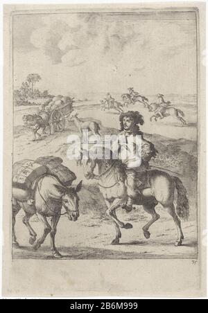 Fable Of The Horse And The Donkey, Dirk Stoop, John Ogilby, 1665 Stock 