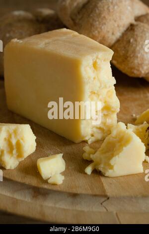 Lancashire cheese a traditional English cheese from the North of England Stock Photo