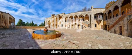 Fountain at palace, Beiteddine Palace, Beit ed-Dine, Chouf District, Lebanon Stock Photo