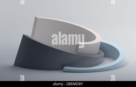 Abstract 3d render, modern background, graphic design Stock Photo