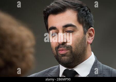 Edinburgh, UK. 11th Mar, 2020. Pictured: Humza Yousaf MSP - Cabinet Minister for Justice, Scottish National Party (SNP). Scenes from inside the Scottish Parliament. Credit: Colin Fisher/Alamy Live News Stock Photo