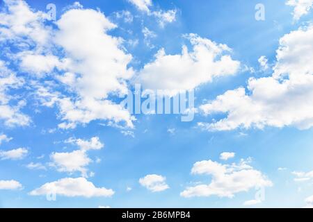 Incredible blue sky with beautiful white clouds. Clouds floating on blue sky Stock Photo