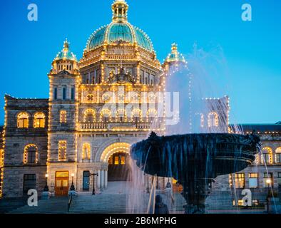 View of Parliament building, British Columbia, Canada Stock Photo