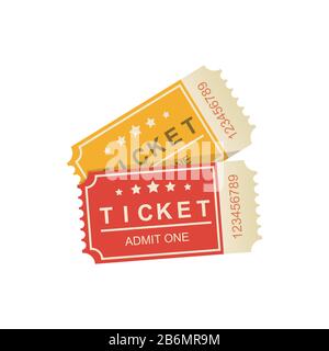 Two tickets admit one, vector illustration Stock Vector