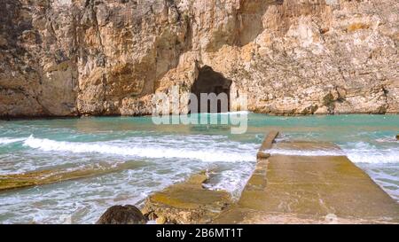Popular landmark on the Island of Gozo - the Inland Sea Stock Photo