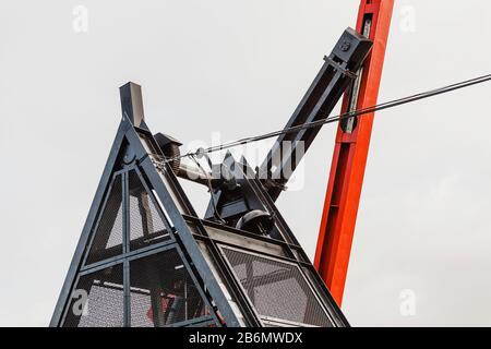 Part of the complex big iron mechanism close-up. Stock Photo