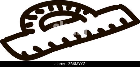 protractor isolated on white background. Instrument of measurement. vector illustration. Stock Vector