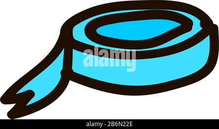 Roll of clear transparent sticky tape isolated on white Stock Vector