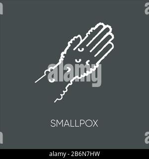 Hand drawn smallpox virus isolated on white background. Realistic ...