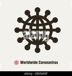 Worldwide coronavirus (Covid 19) vector icon Stock Vector