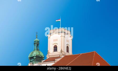 bishop castle in gyor city in Hungary Stock Photo