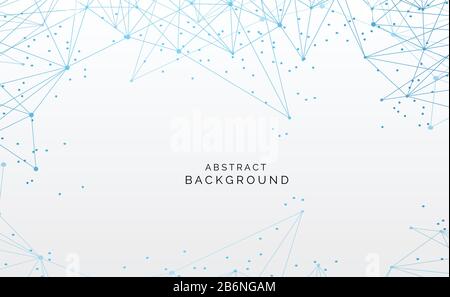 Modern abstract network science connection technology internet and graphic design. on hi tech future gray background network. for template,web design Stock Vector