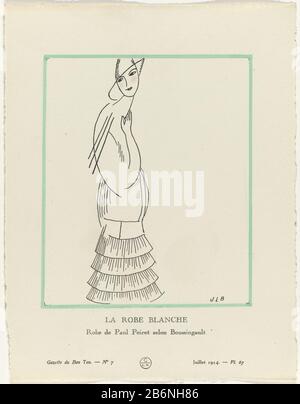 Gazette du Bon Ton 1914 No 7 Pl 67 La robe blanche Robe de