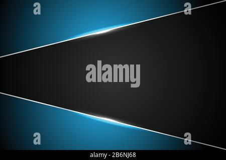 abstract technology background concept metal blue on hi tech future design Stock Vector