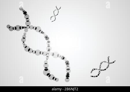abstract technology science concept DNA on hi tech gray background Stock Vector