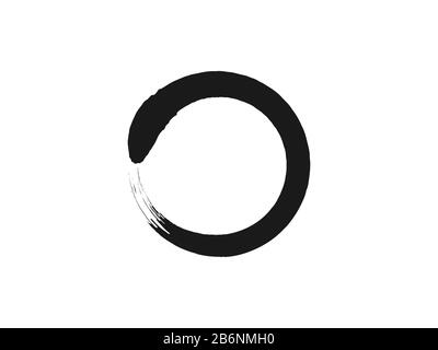 Round Zen Japanese Symbol Enso - Hieroglyph Zen - Vector Illustration ...