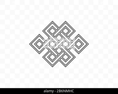 Endless knot, symbolism icon. Vector illustration, flat design Stock ...