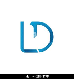 Initial LD letter Business Logo Design vector Template. Abstract Letter LD logo Design Stock Vector