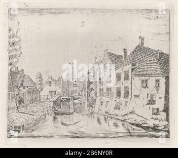 Prison tower in Oudewater, Eberhard Cornelis Rahms, 1860 print View of