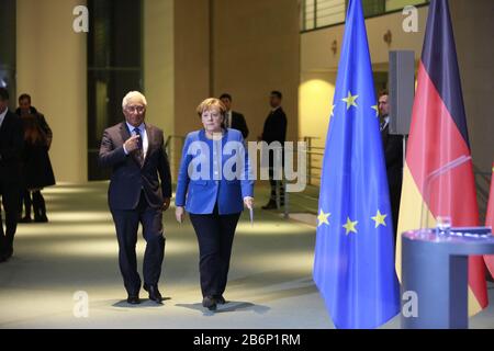 03/11/2020, Berlin, Germany, Chancellor Angela Merkel welcomes António Costa, Prime Minister of Portugal in the Chancellery. Stock Photo