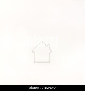 baking dish in the form of a house isolated on white background Stock Photo