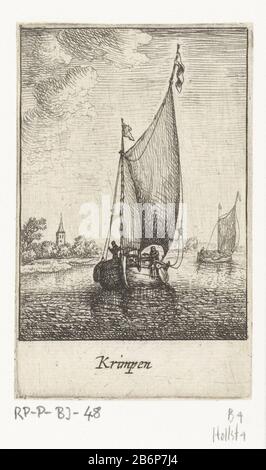 Gezicht op Krimpen Krimpen (titel op object) Nederlandse dorpsgezichten (serietitel) View Krimpen aan Lek or aan den IJssel from the water. Print out a series of twelve villages of Dutch places near Utrecht boats voorgrond. Manufacturer : printmaker Jan van Almelo Veen to design Herman SaftlevenPlaats manufacture: Netherlands Date: 1662 - 1683 Physical features: etching material: paper Technique: etching Dimensions: leaf : h × 85 mm b 55 mm Subject: village where: Krimpen aan de LekKrimpen aan den Ijssel Stock Photo