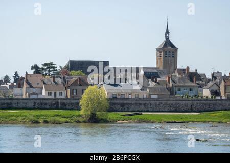 Jargeau village in Loiret department in France Stock Photo