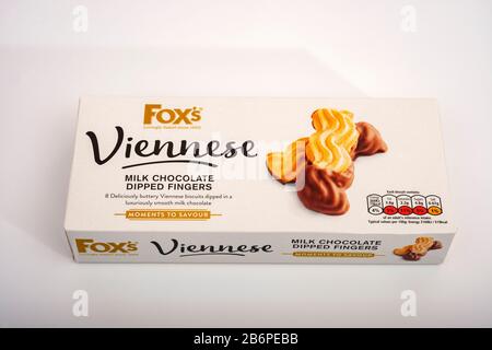 Fox's Viennese milk chocolate dipped fingers Stock Photo