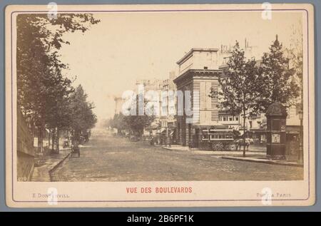 Gezicht op de Boulevard Saint-Martin en de Porte Saint-Martin te Parijs Vue des boulevards (titel op object) View of the Boulevard Saint-Martin and the Porte Saint-Martin to ParijsVue des Boulevards (title object) Object type: government picture Item number: RP-F 1996-59 Inscriptions / Brands: number, recto, printed: '629' Manufacturer : photographer: E. Dontenvill (listed property) Place manufacture: Boulevard Saint-Martin Date: ca. 1865 - ca. 1875 Material: paper carton Technique: albumen print dimensions: photo: h 89 mm × W 149 mm Subject: avenue, boulevard boardwalk esplanadetriumphal arch Stock Photo