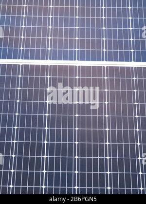 Solar panel surface texture with place for text. Stock Photo