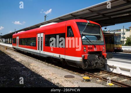 Pforzheim city, Germany; July/14/2018; Train station of Pforzheim city in Baden-Württemberg, Germany. Stock Photo